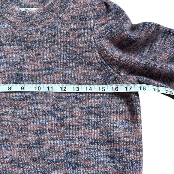 Madewell Space-Dyed Eaton Puff-Sleeve Pullover Sweater- Size Small - Picture 12 of 12